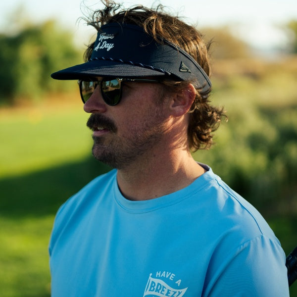 Range Tee Blue | Breezy Golf | Performance Golf Apparel