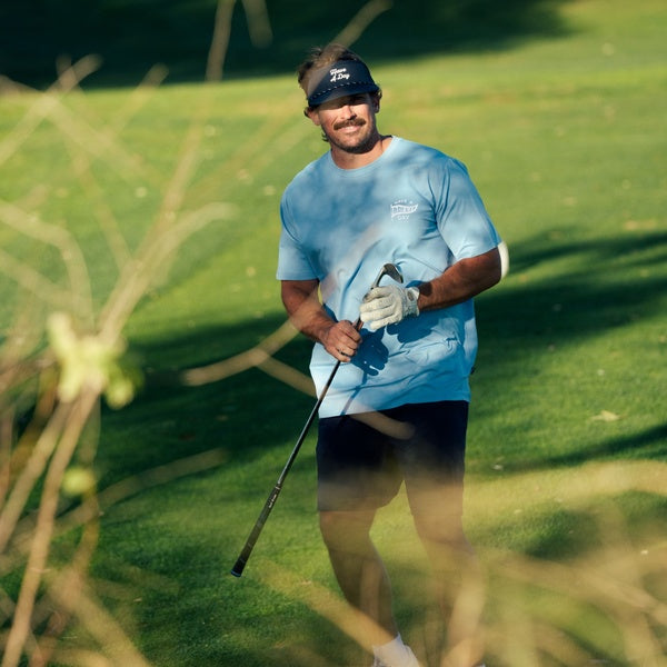 Range Tee Blue | Breezy Golf | Performance Golf Apparel