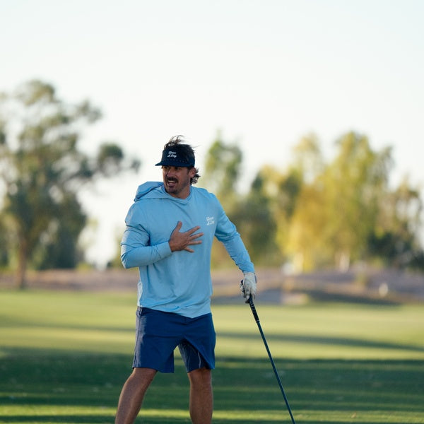 Range Hoodie Blue | Breezy Golf | Performance Golf Apparel