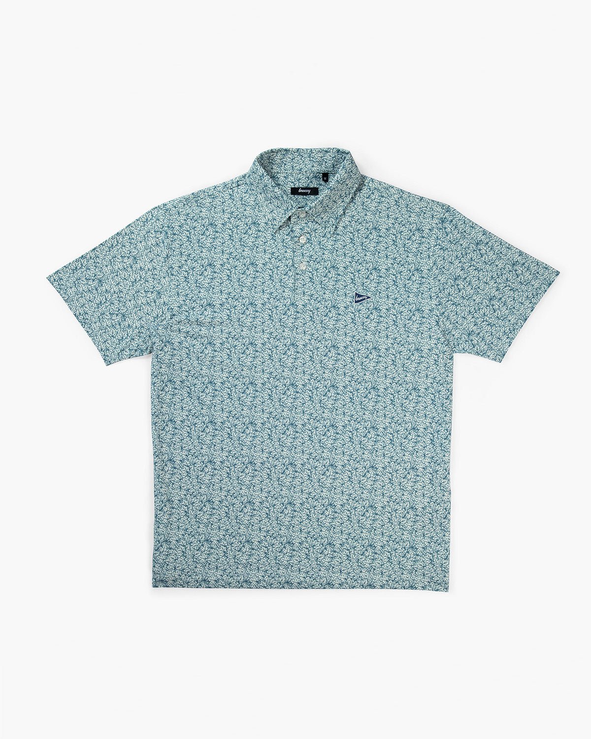 The Raking Leaves Sea Green Polo | Breezy Golf | Performance Golf Apparel