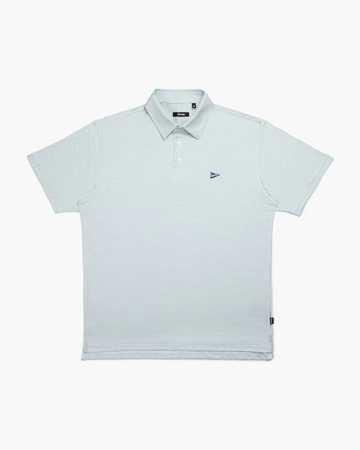 The Striped Grey & Dark Grey Polo | Breezy Golf | Performance Golf Apparel