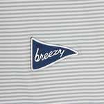 The Striped Grey & Dark Grey Polo - Breezy Golf