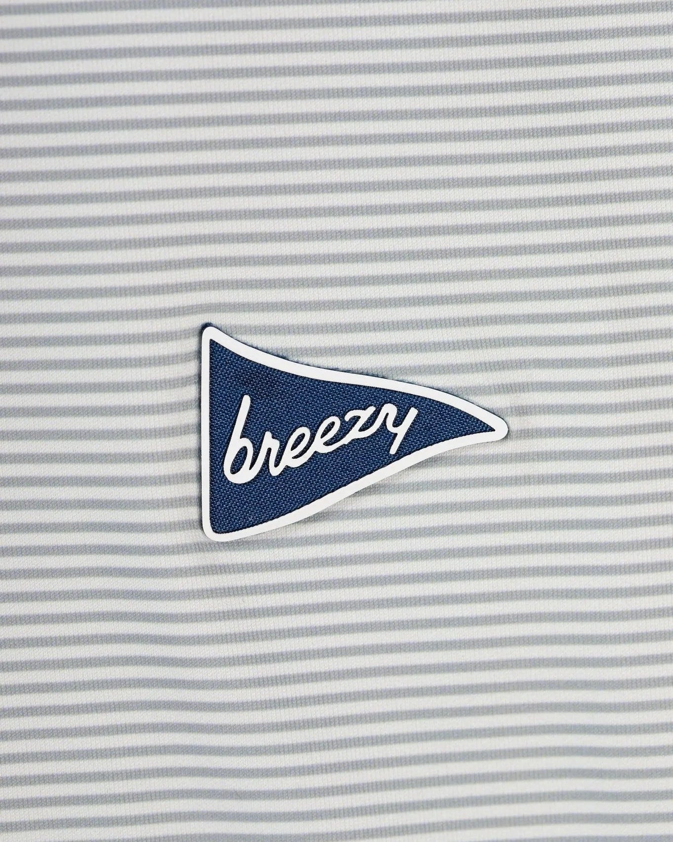 The Striped Grey & Dark Grey Polo - Breezy Golf
