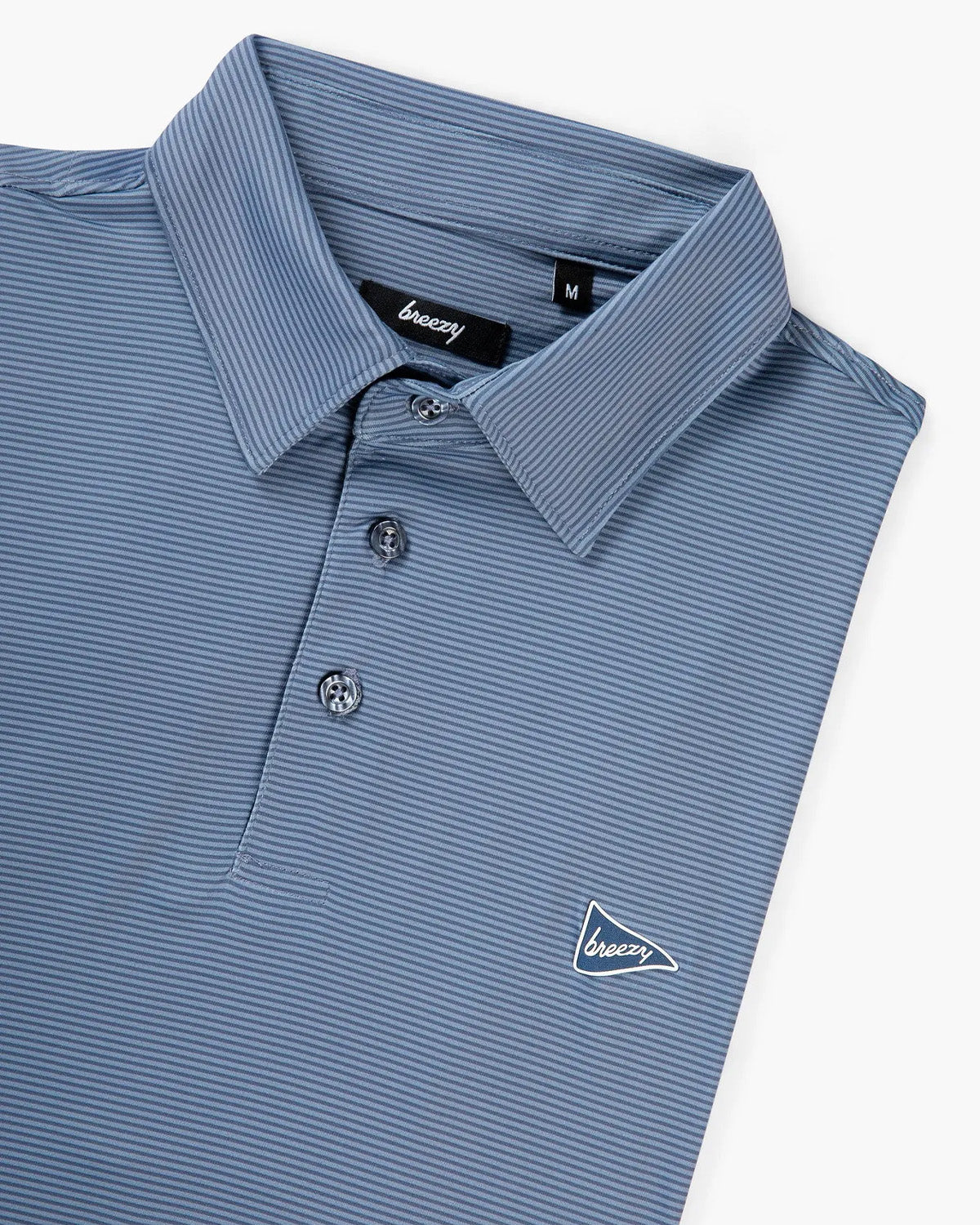The Striped Navy & Blue Polo