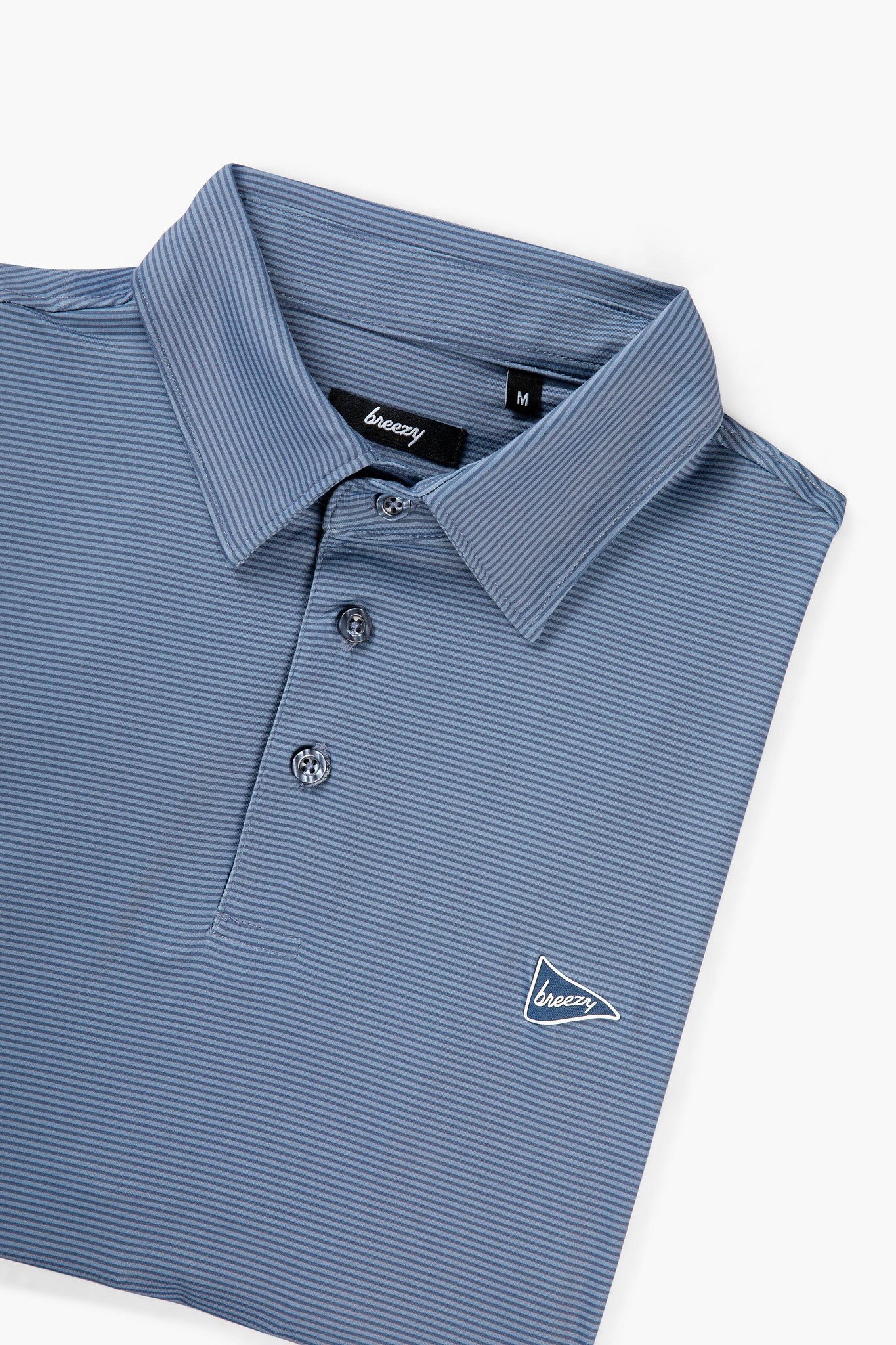 The Striped Navy & Blue Polo Shirt for Men | Breezy Golf
