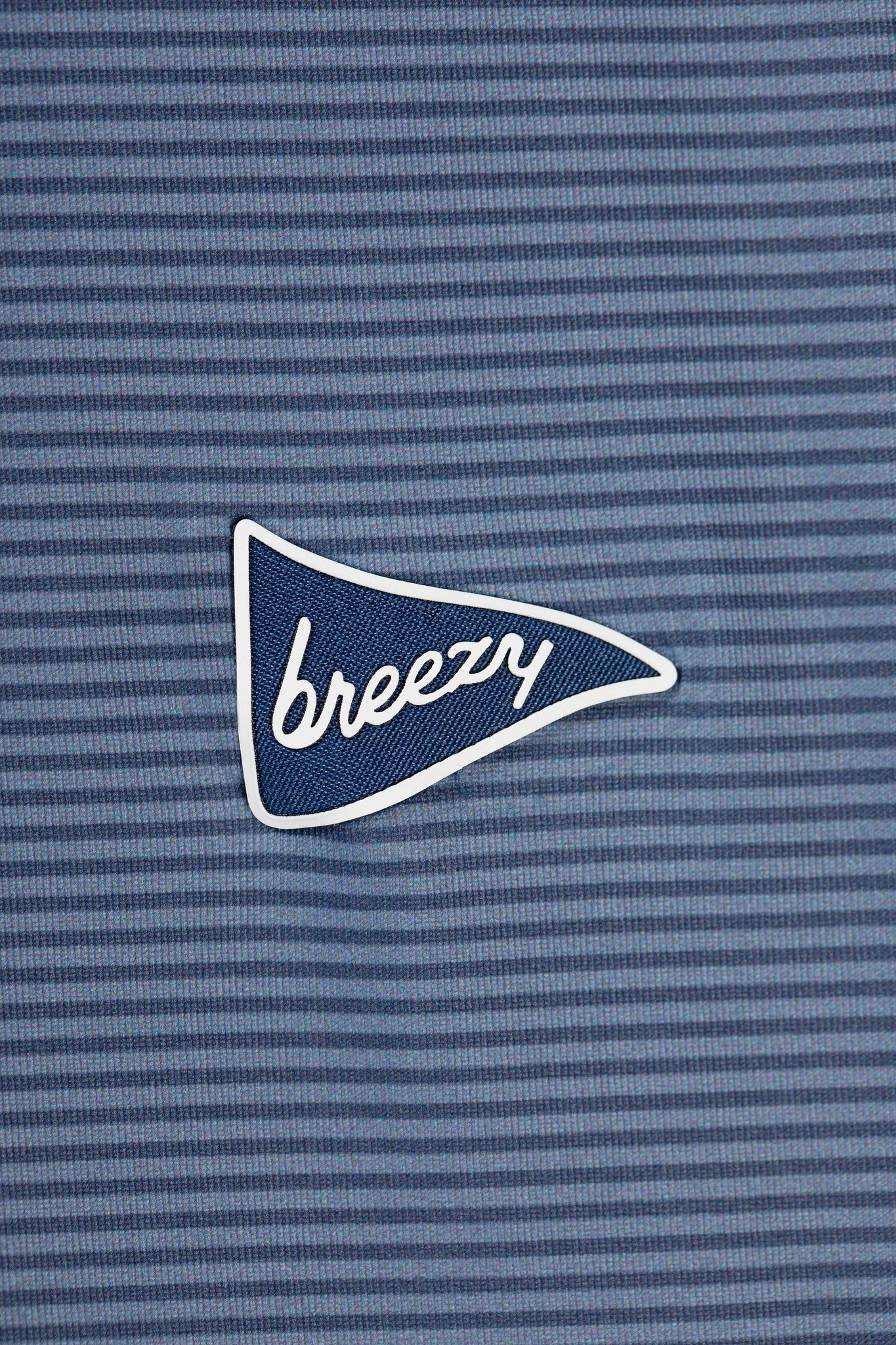 The Striped Navy & Blue Polo - Breezy Golf