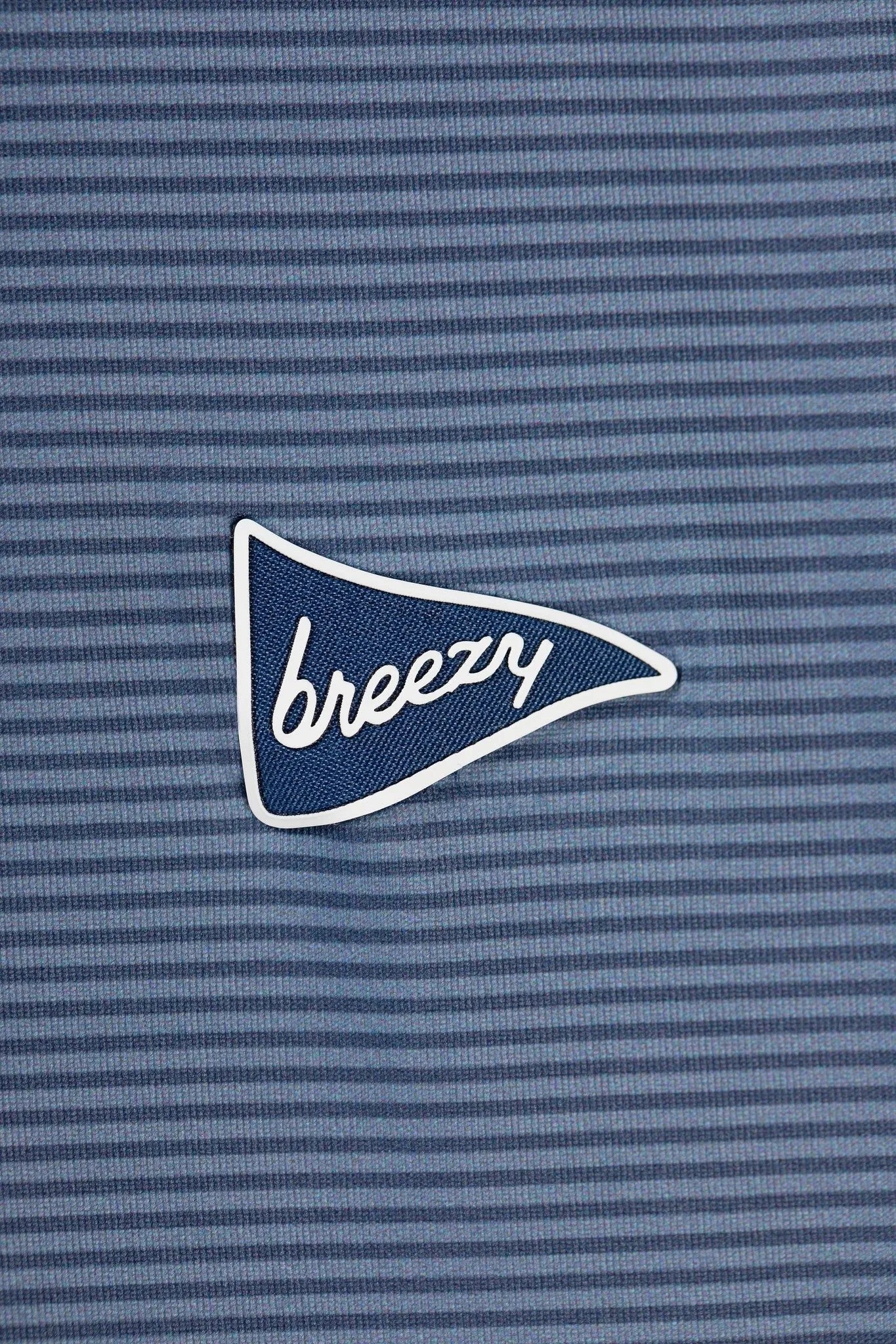 The Striped Navy & Blue Polo - Breezy Golf