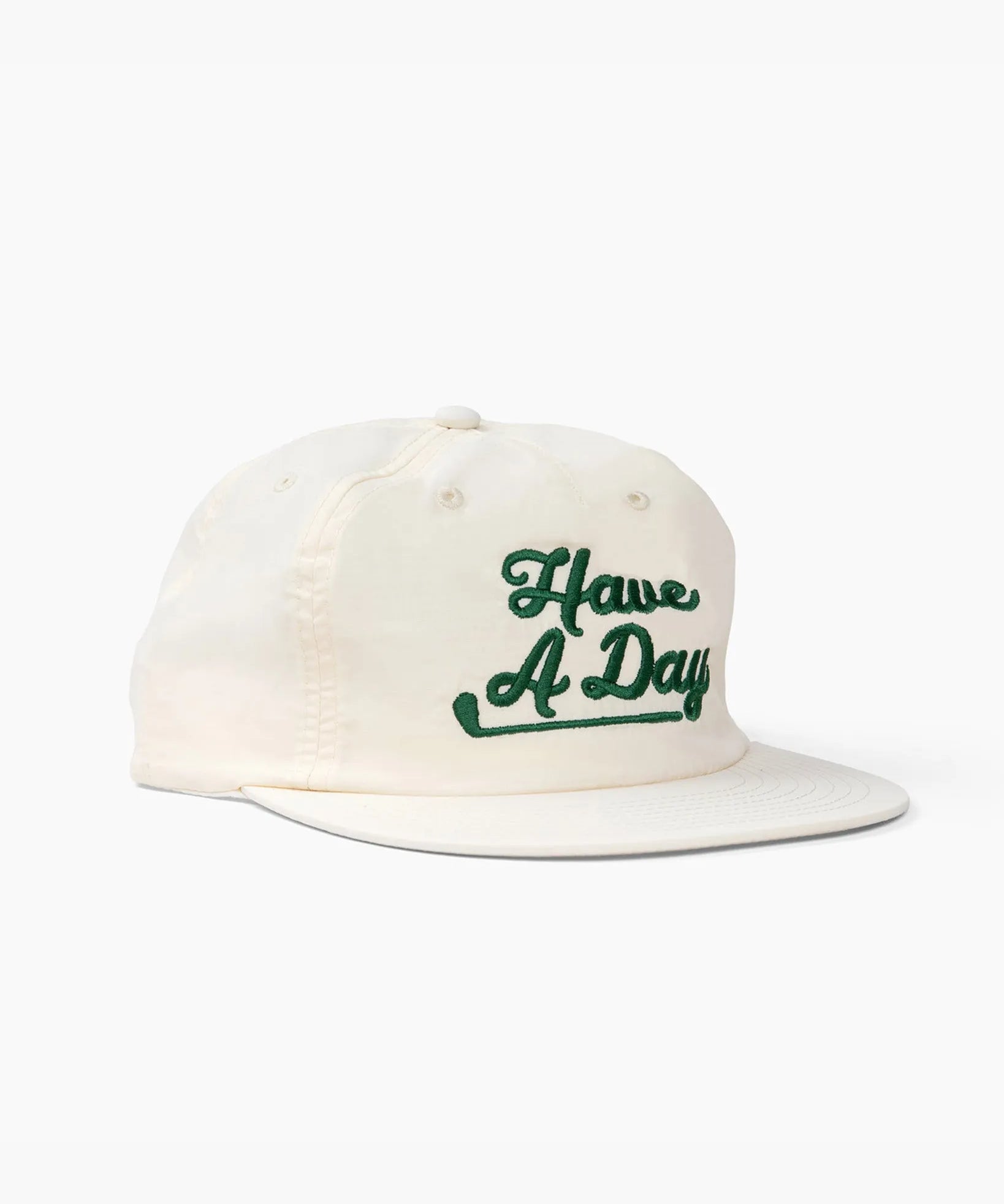 Have A Day Natural Surf Hat with Green Thread - Breezy Golf