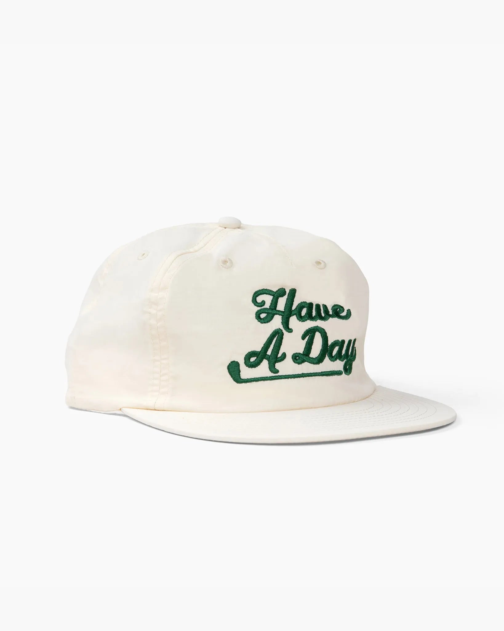 Have A Day Natural Surf Hat with Green Thread - Breezy Golf