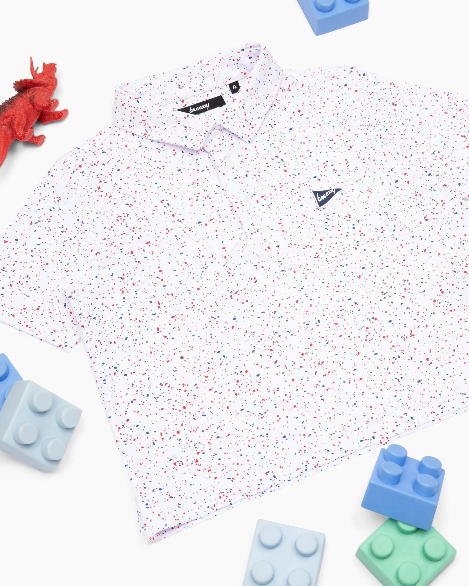 The Kids USA Splatter Polo | Breezy Golf | Performance Golf Apparel
