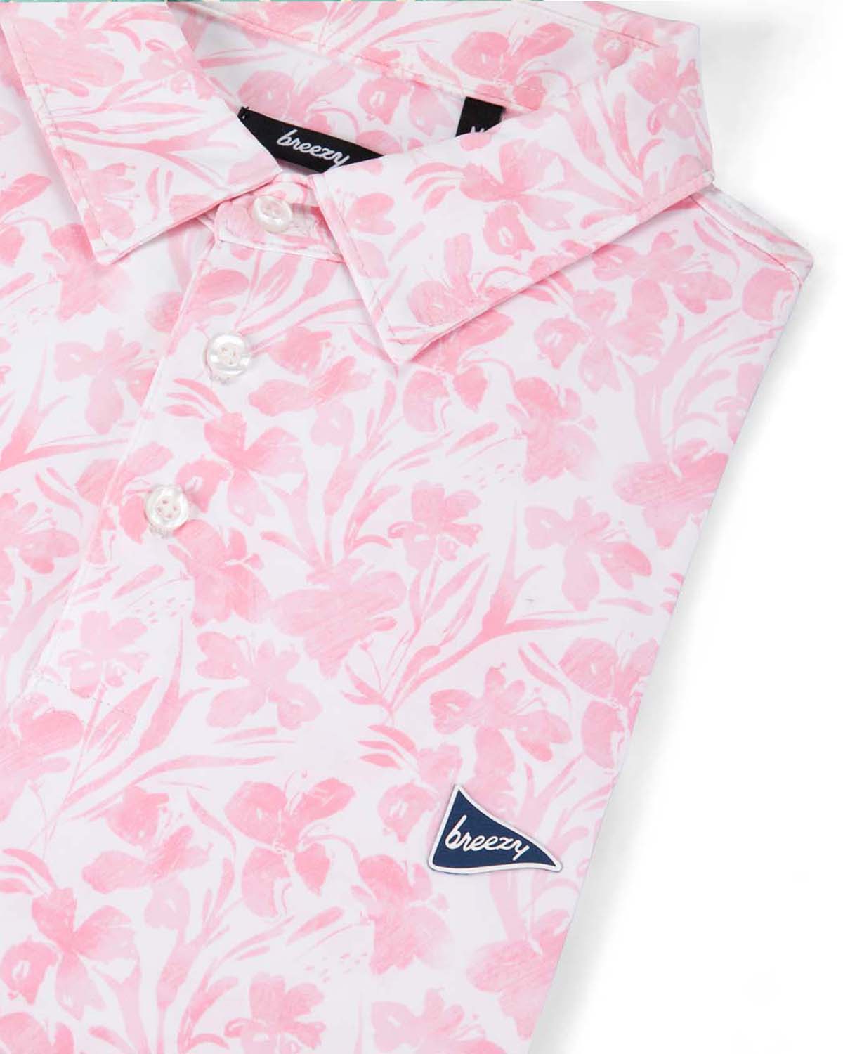 The Watercolor Flowers Polo | Breezy Golf | Performance Golf Apparel
