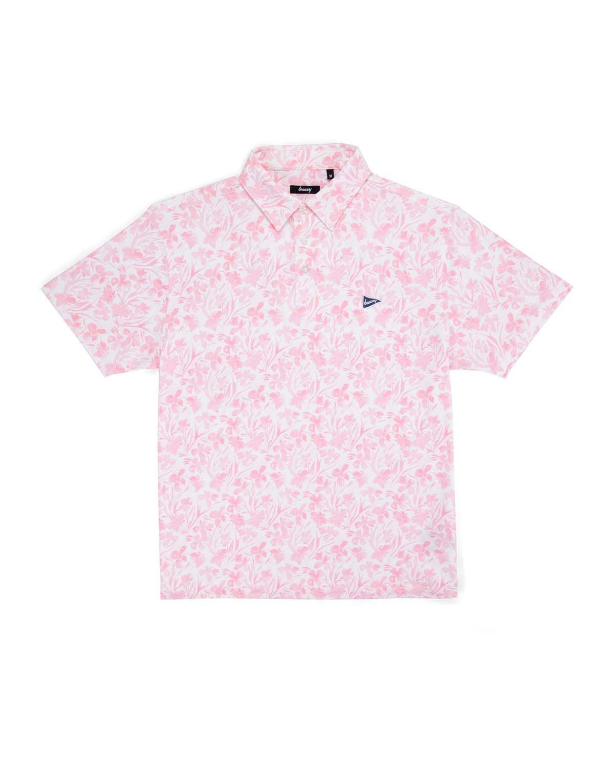 The Watercolor Flowers Polo | Breezy Golf | Performance Golf Apparel