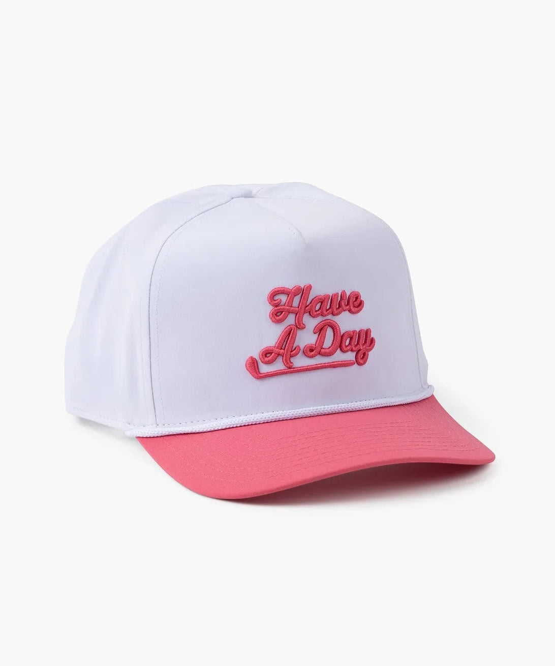 Have A Day White & Pink Rope Hat - Breezy Golf