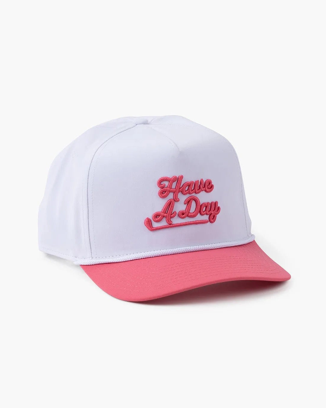 Have A Day White & Pink Rope Hat - Breezy Golf