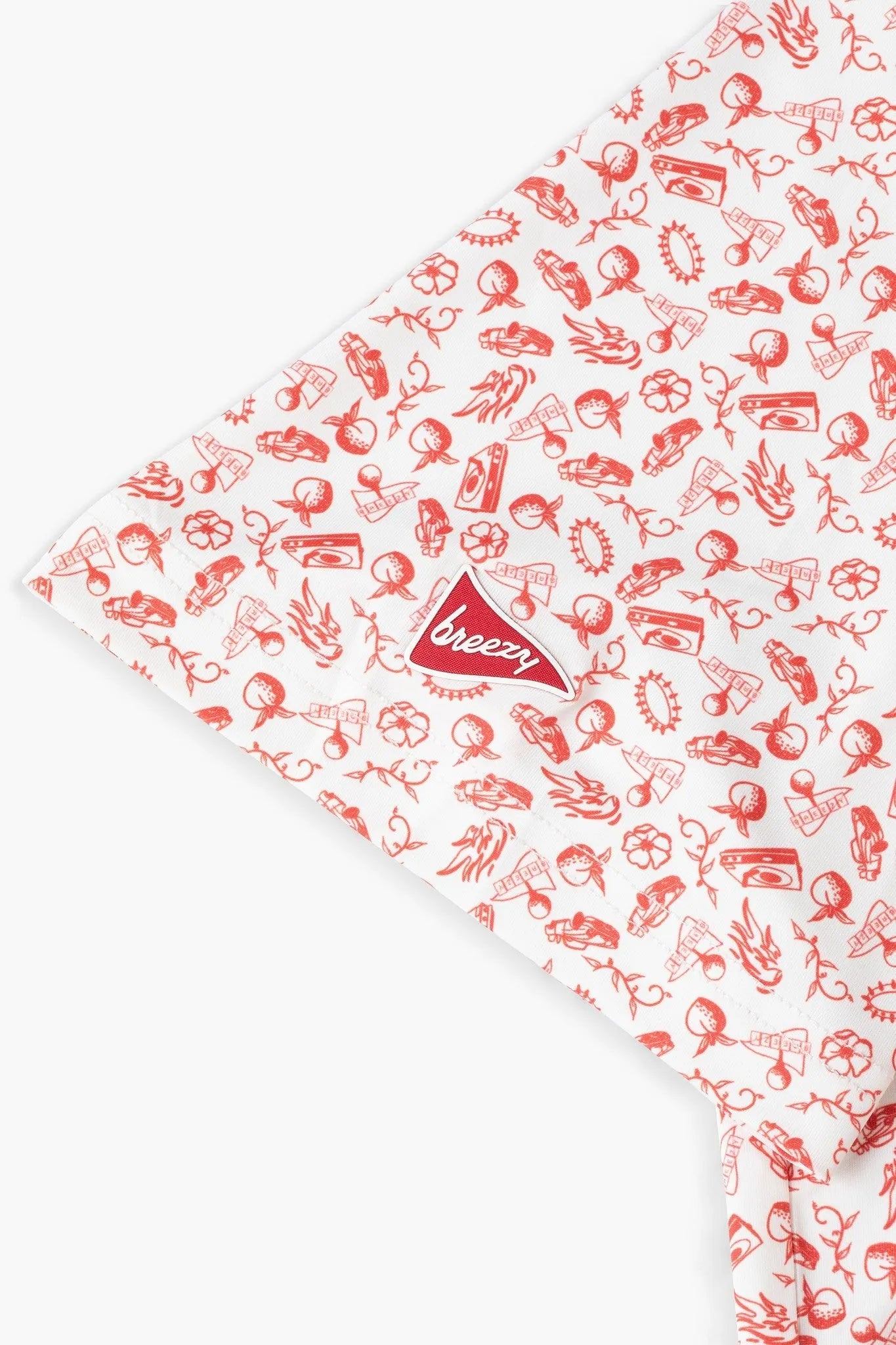 Tour Championship x Breezy The Vintage Peach State Polo Red | Breezy Golf | Performance Golf Apparel