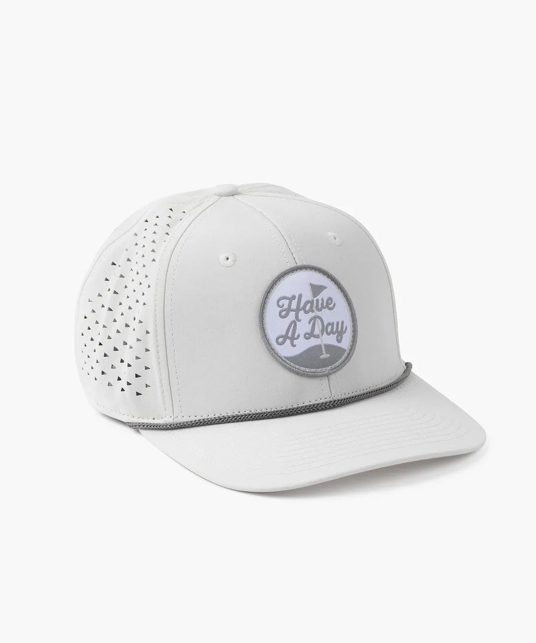 Have A Day Perforated Patch Hat Grey - Breezy Golf
