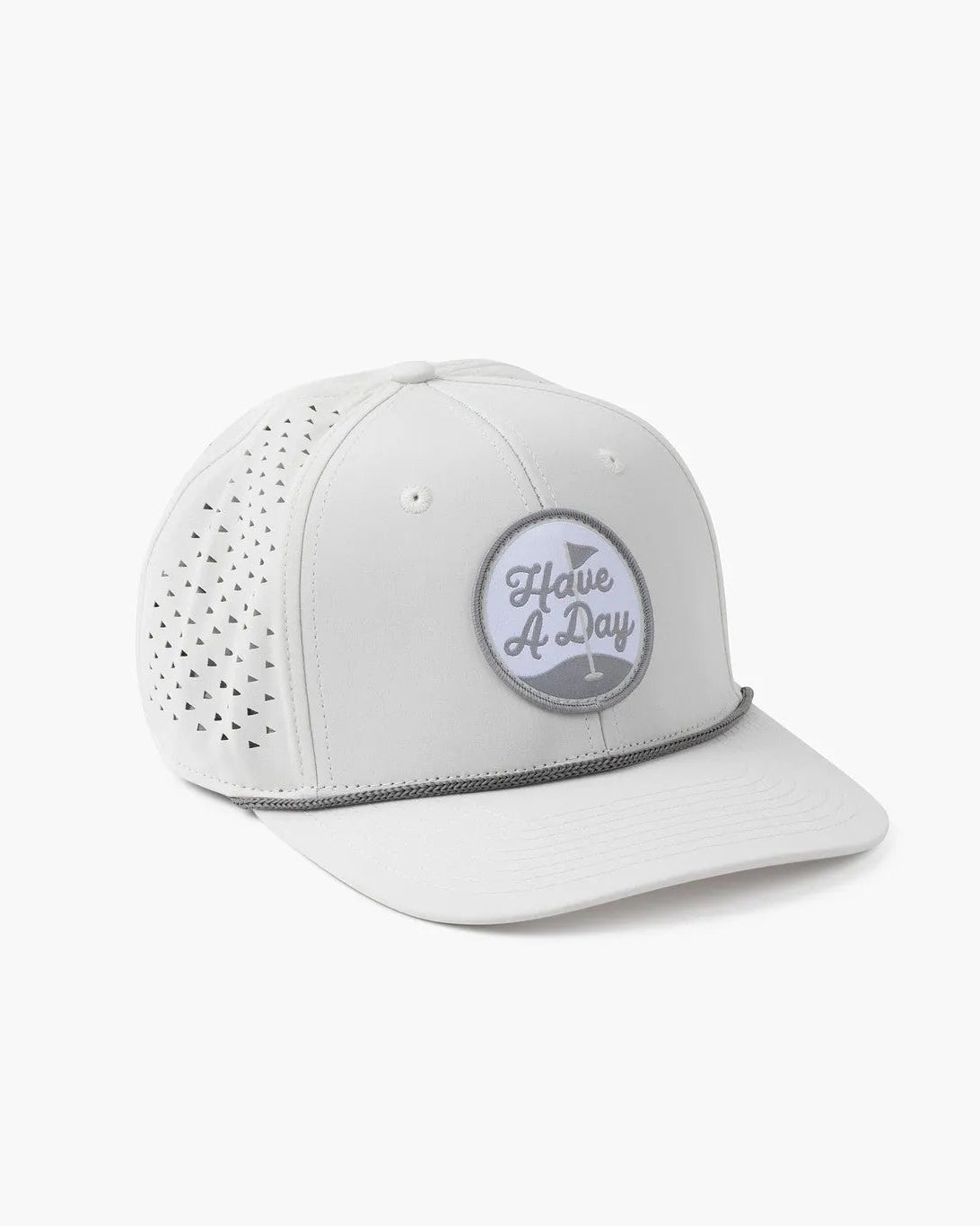 Have A Day Perforated Patch Hat Grey - Breezy Golf