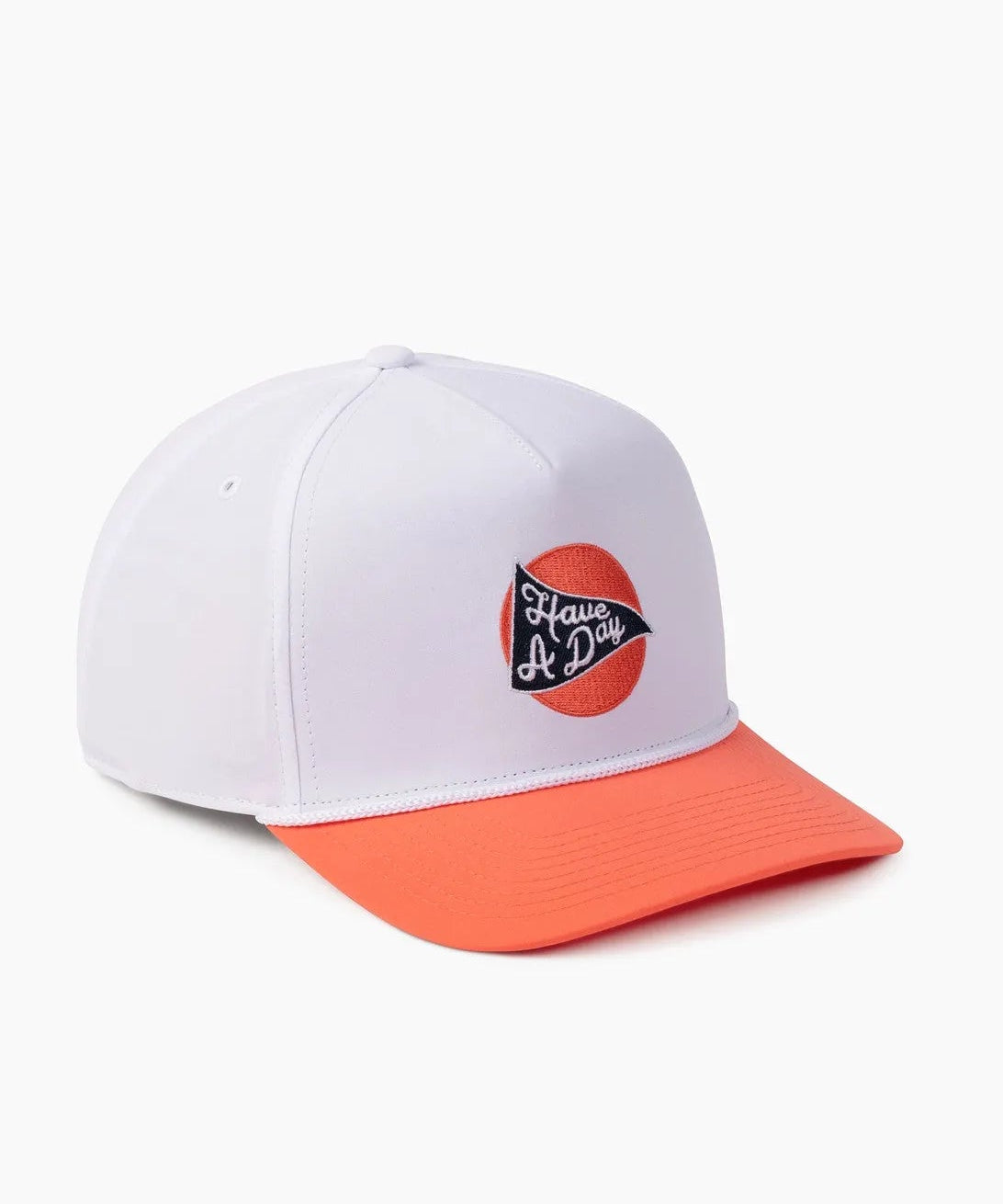 Have A Day White & Peach Drink Rope Hat - Breezy Golf
