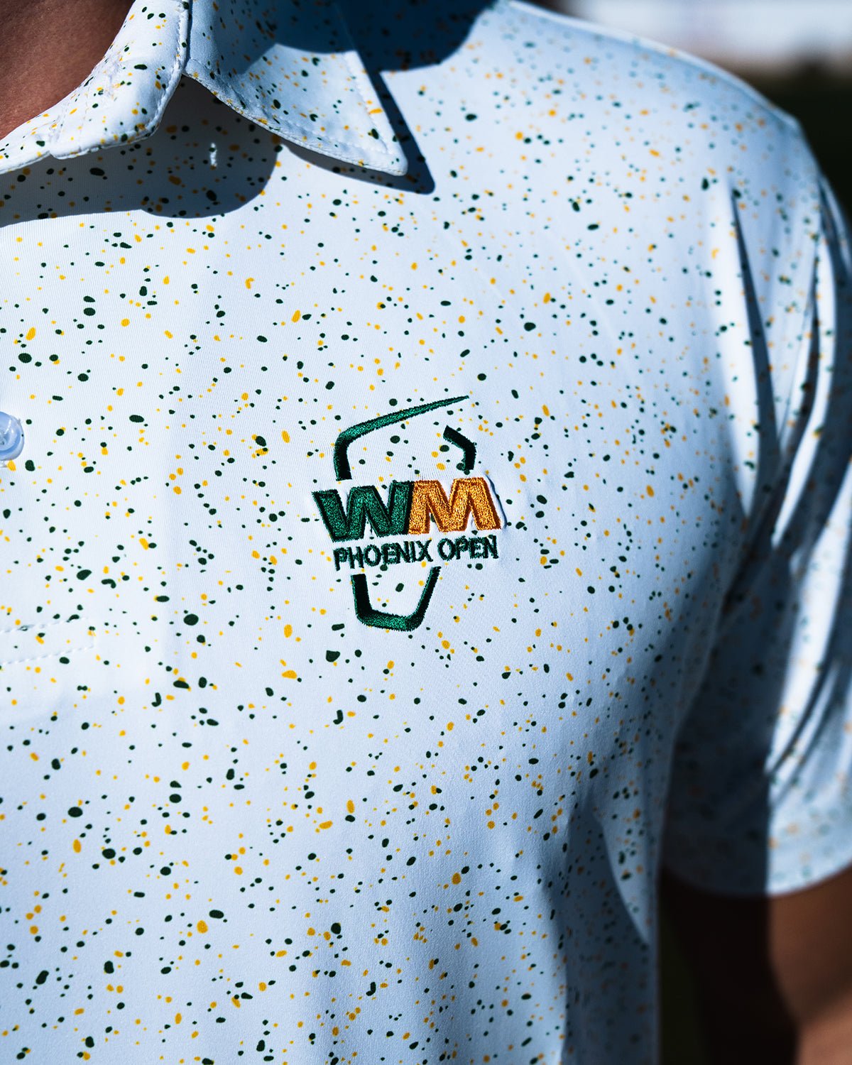 WM Phoenix Open x Breezy Green & Yellow Splatter Polo - Breezy Golf